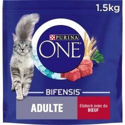 Croquettes au boeuf pour chat adulte 1.5kg
