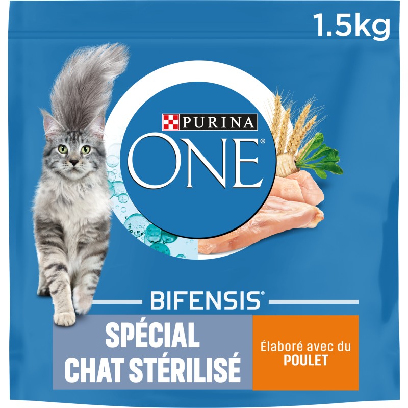 Bifensis Croquettes au poulet céréales pour chat stérilisé 1,5kg