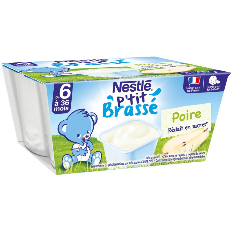 P'tit Brassé Poire dès 6 mois 4x100g