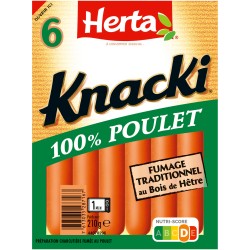 Knacki 100% Poulet x6 210g