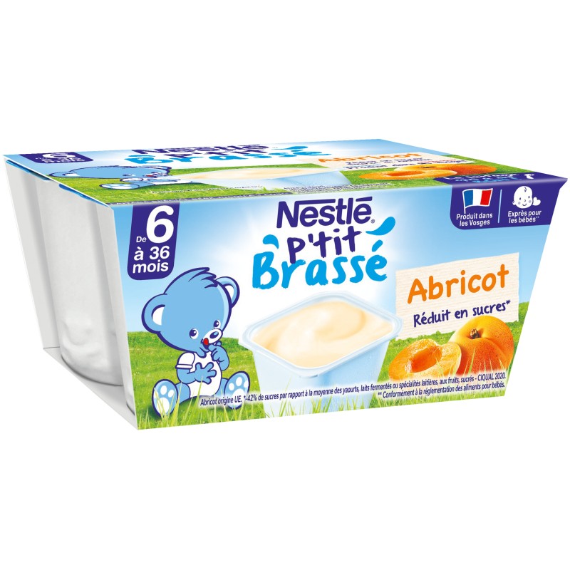 P'tit Brassé Abricot dès 6 mois 4x100g
