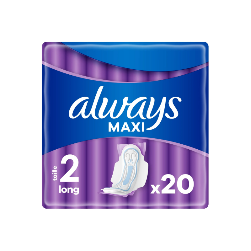 Serviettes hygiéniques maxi avec ailettes taille 2 x20