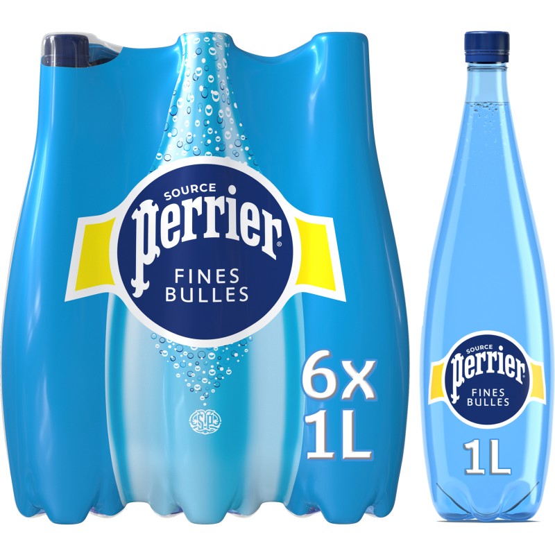 Eau minérale naturelle gazeuses fines bulles 6x1l