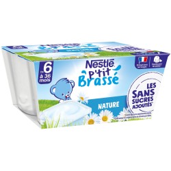 P'tit brassé nature dès 6 mois 4x90g