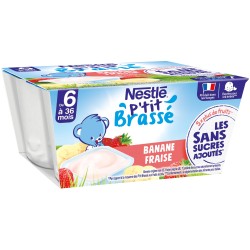 P'tit brassé banane fraise dès 6 mois 4x90g