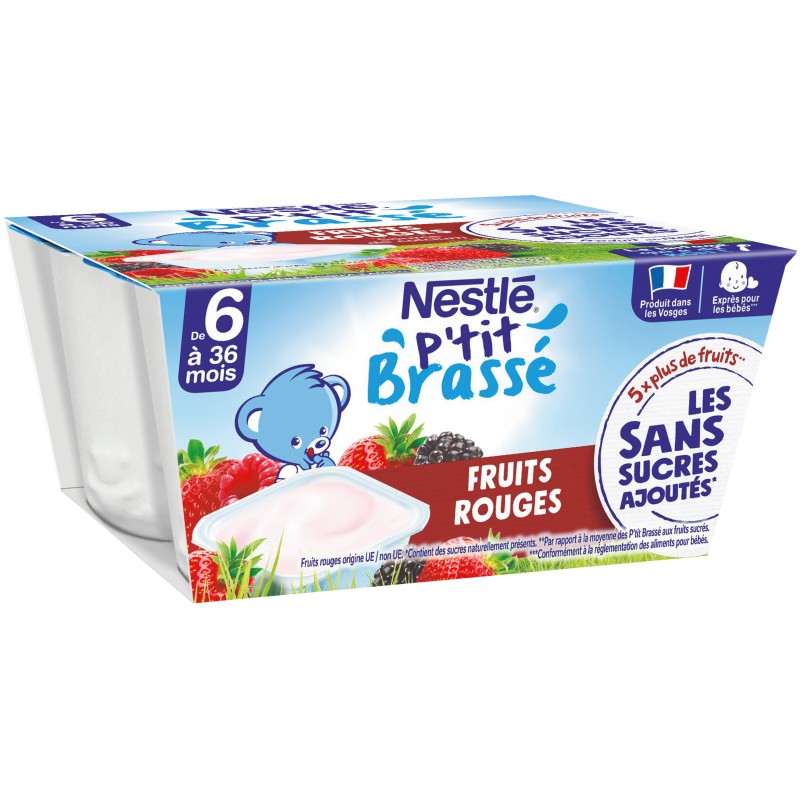 P'tit brassé fruits rouges dès 6 mois 4x90g