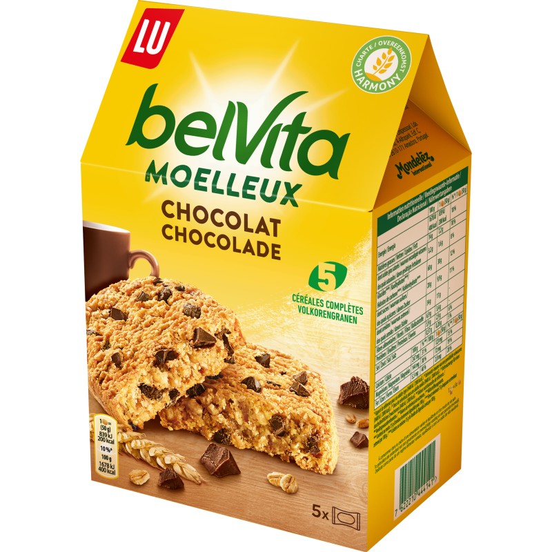 Belvita moelleux chocolat x5 250g