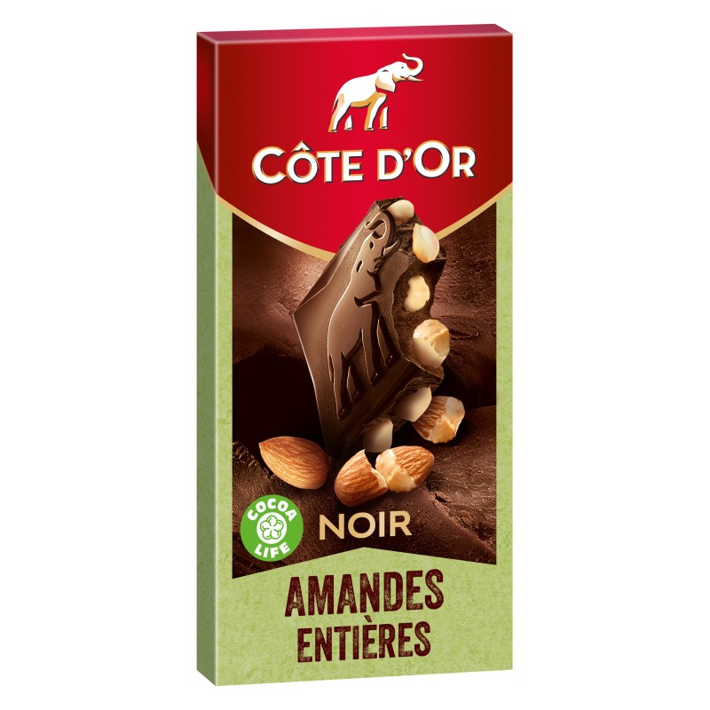 Chocolat Noir Amandes Entières 180g