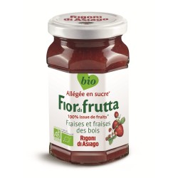 Confiture saveur fraises et fraises des bois Fiordifrutta bio 250g