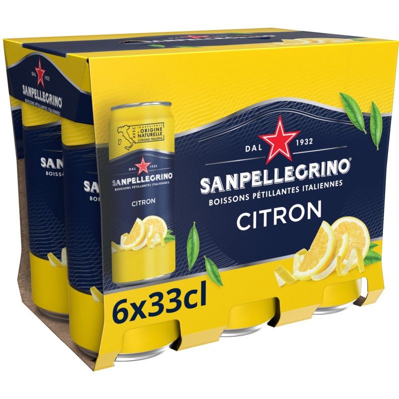 Boisson gazeuse au jus de citron 6x33cl