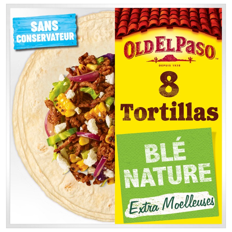 Tortillas de blé nature extra moelleuses x8 326g