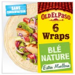 Wraps de blé nature extra moelleux x6 350g