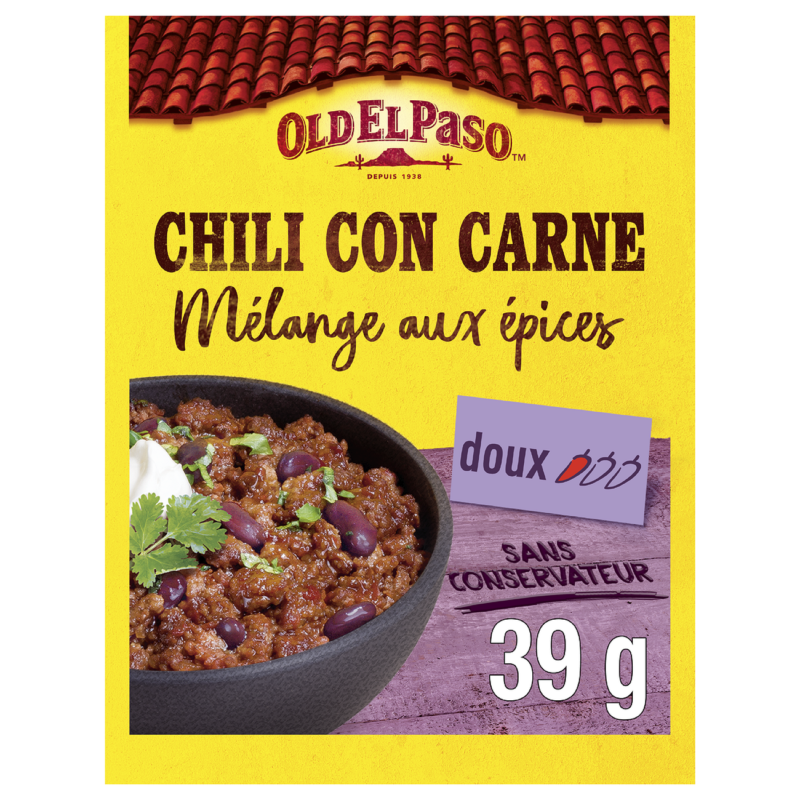 Mélange aux épices pour chili doux 39g