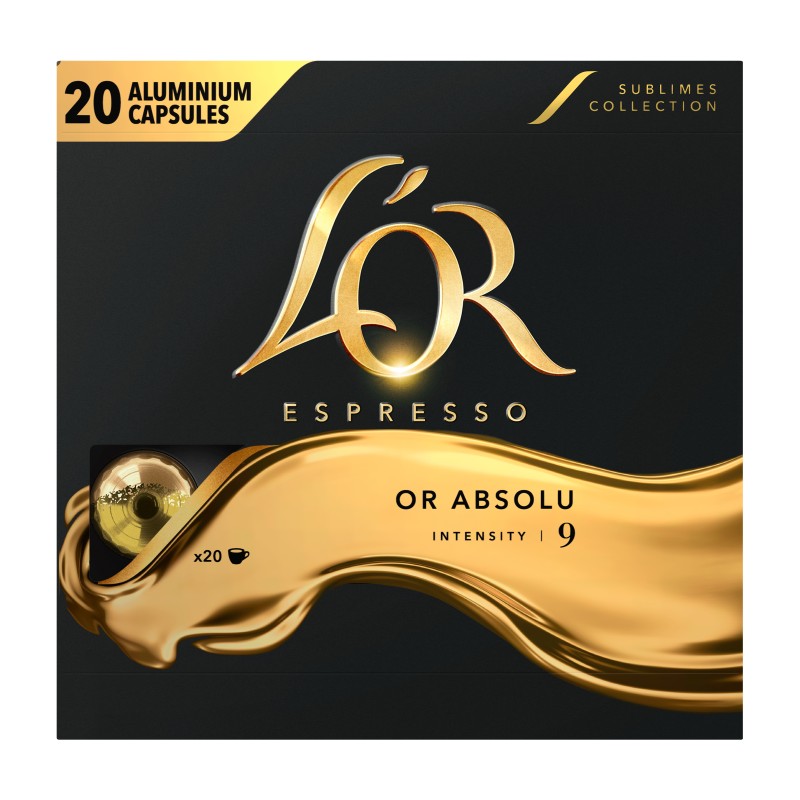Espresso café or absolu intensité 9 capsule x20