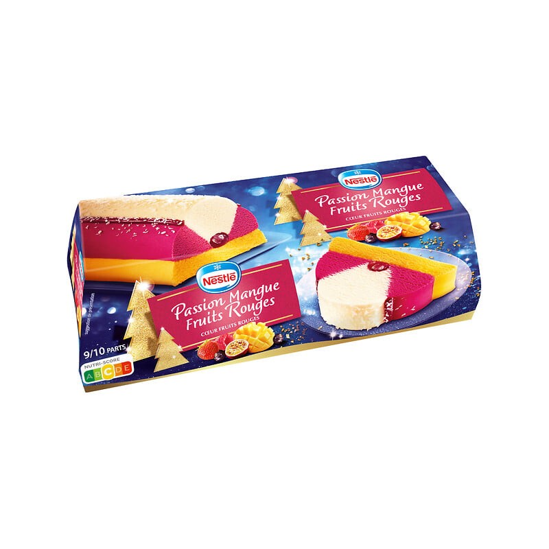 Bûche glacée passion mangue et fruits rouges 540g