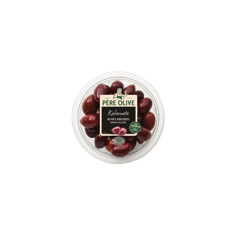 Olives noires kalamata grecques avec noyaux 120g