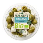 Bio Olives Vertes Feta et Thym 140g