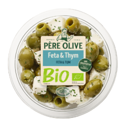 Bio Olives Vertes Feta et Thym 140g