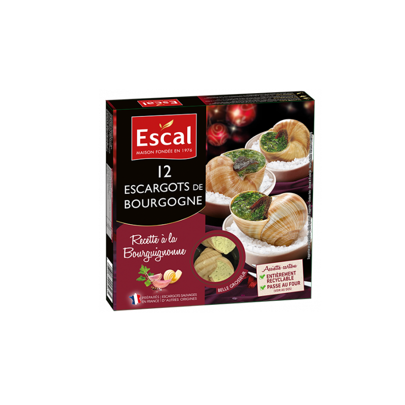 Escargots de Bourgogne recette Bourguignonne x12 89g