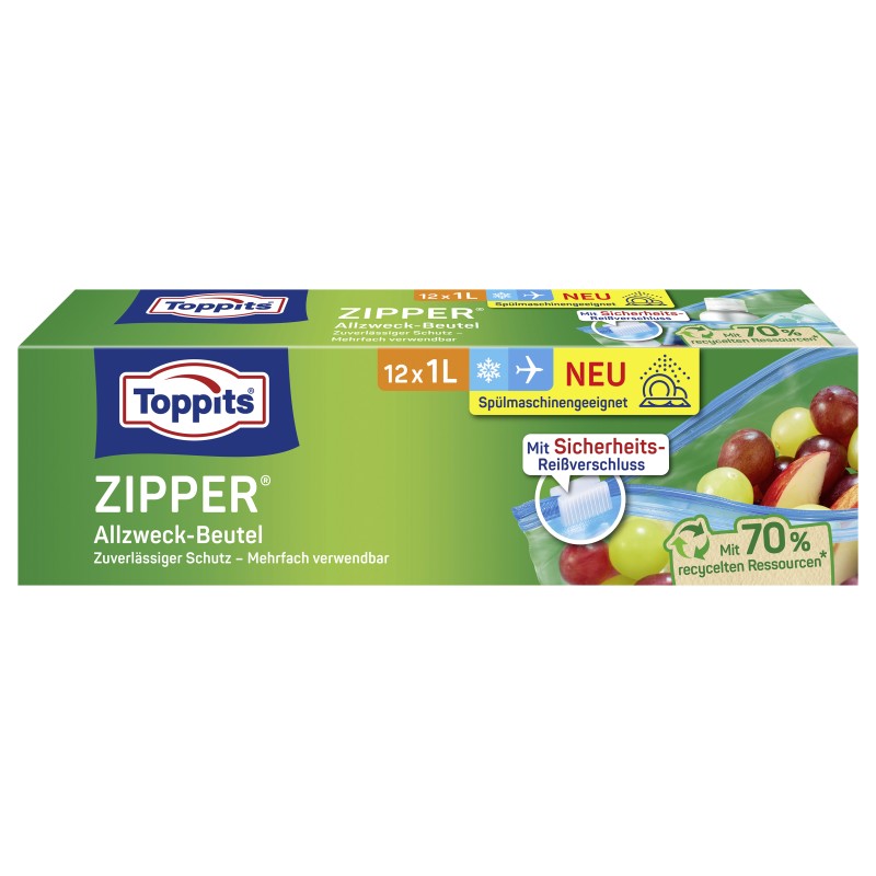 Sacs multi-usages à zip 1l x12