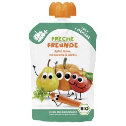 Freche Freunde Bio Gourde Pommes Poires Carottes 100g