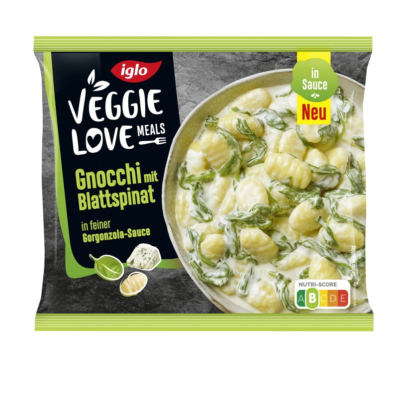Veggie Love Gnocchis aux Feuilles d'Epinards 450g