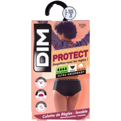 Culotte Menstruelle Lavable Femme Flux Abondant Taille 44/46 Noir