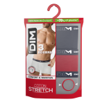 Boxer Homme Stretch Bleu/Rouge/Acier T3 x3