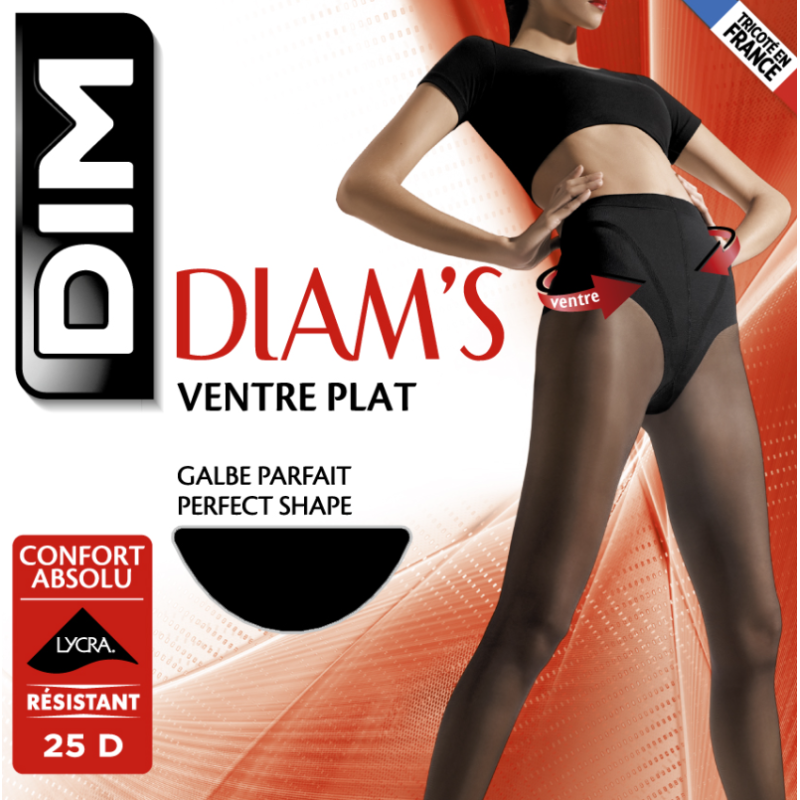 Collant Ventre Plat Semi Opaque Noir T1