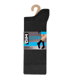 Mi-Chaussette Coton Noir T39/42 x3