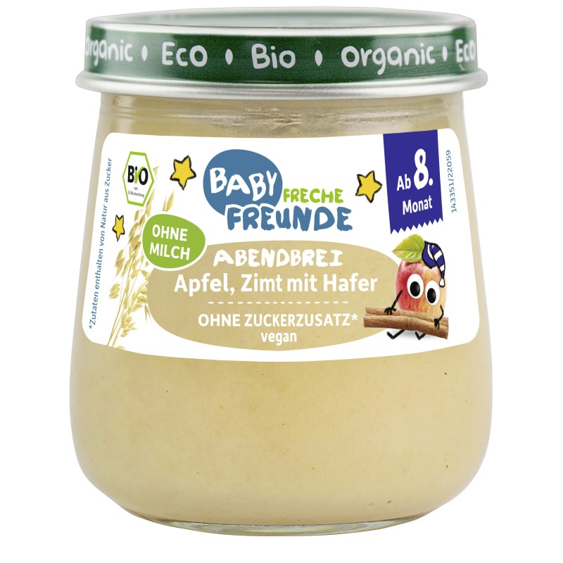 Freche Freunde Baby Bio Purée Pomme Cannelle Avoine dès 8 mois 120g
