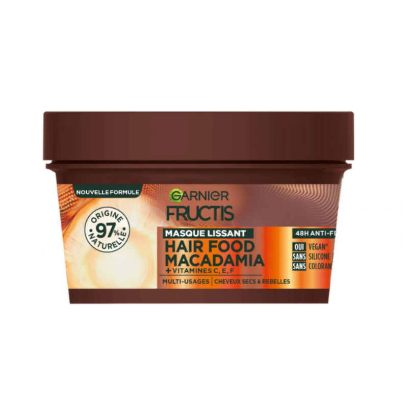 Masque lissant cheveux secs & rebelles macadamia 320ml
