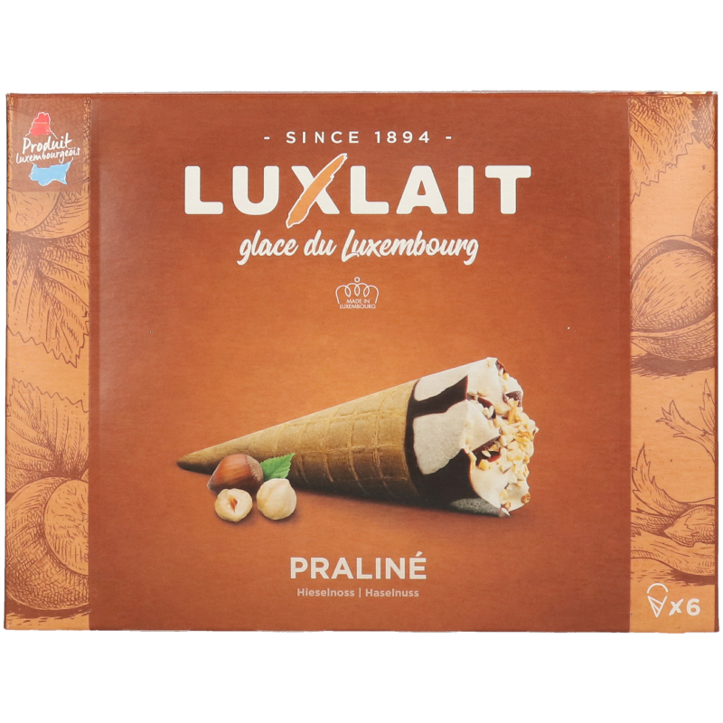 Cornet Praliné 6x131ml