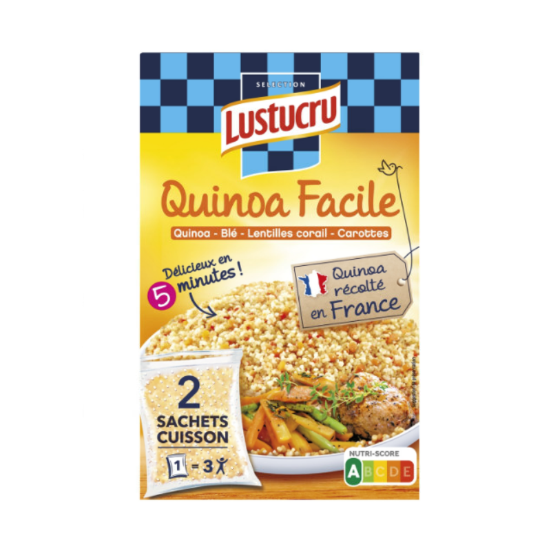 Quinoa facile blé lentilles corail et carottes 2x300g