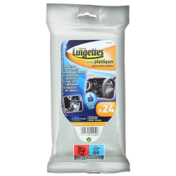 Lingettes nettoyantes pour plastique voiture x24