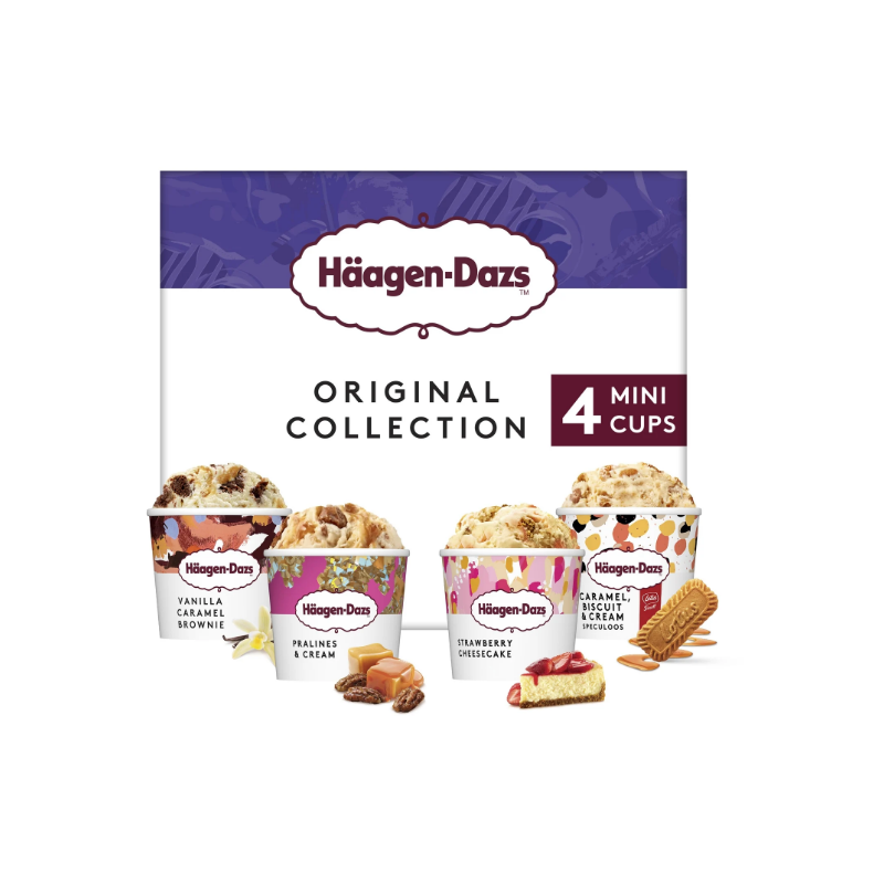 Crème glacée mini cup collection originale x4 380g