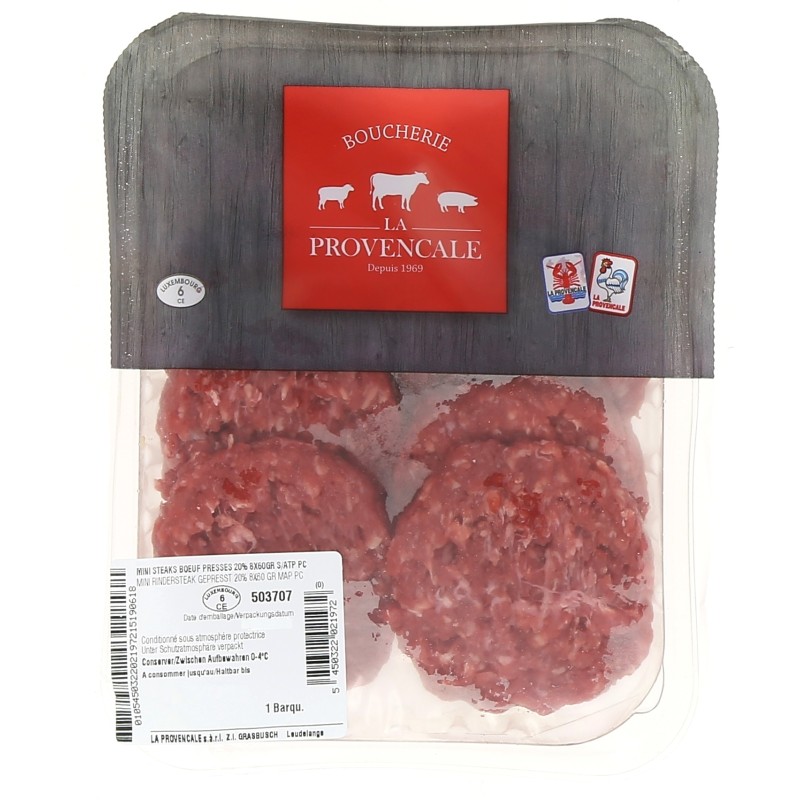 Mini Steak de Bœuf Pressés 8x60g