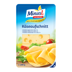 Fromages mix gouda tilsiter emmental 6 tranches sans lactose 200g