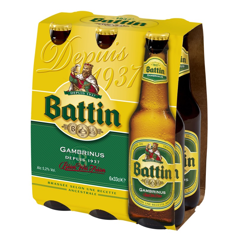 Bière gambrinus 5.2% 6x33cl