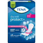 Serviettes incontinence discreet protect+ maxi x6