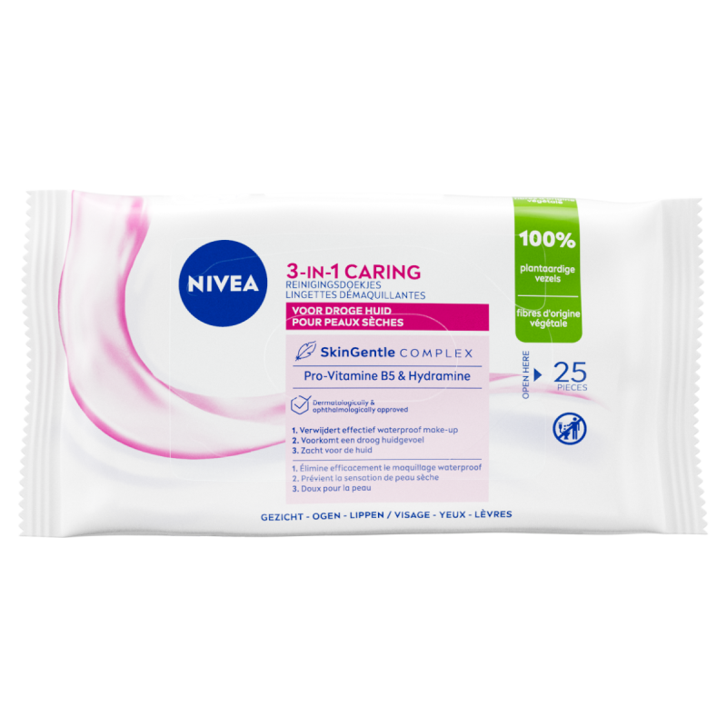Lingettes démaquillantes 3en1 x25