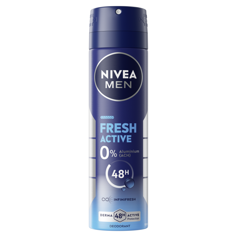 Déodorant Spray Homme Fresh Active Zéro% Alcool 150ml