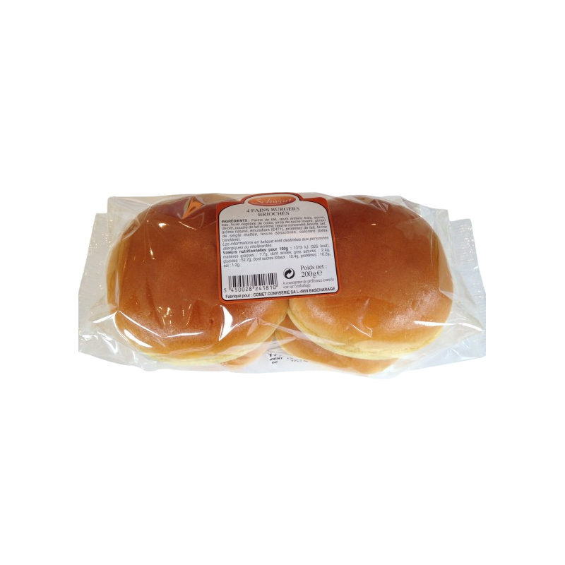 Pain Burger Brioché x4 200g