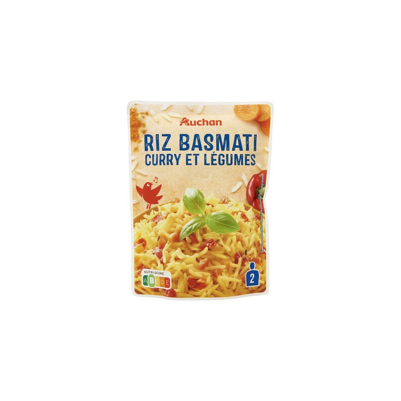Riz basmati curry et légumes 250g