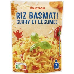Riz basmati curry et légumes 250g
