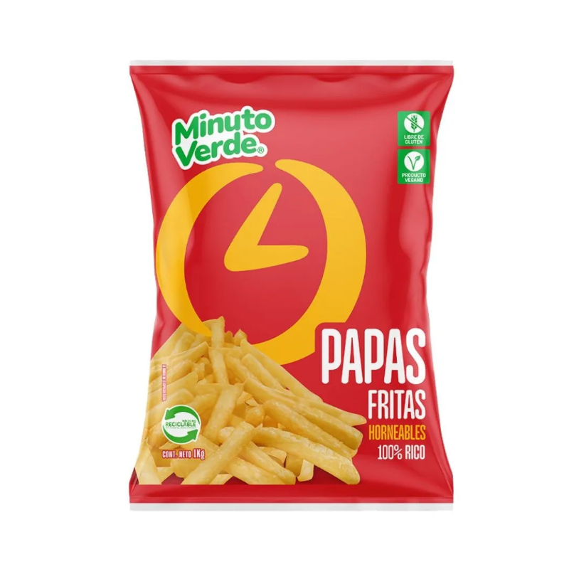 Frites de pommes de terre pré-frite sans gluten 1kg