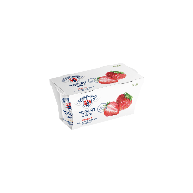 Yaourt entier fraise sans gluten 2x125g