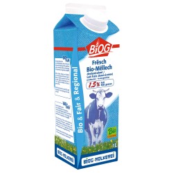 Bio Lait Frais Demi-Ecrémé 1.5%MG 1l