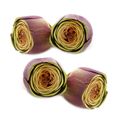 Coeur Artichaut Violet x4