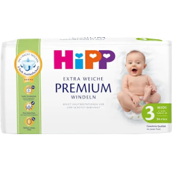 Couches premium midi taille 3 6-10kg x54